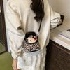 Borsa a tracolla Hello Kitty con stampa leopardata in PU per donna con tasca per cellulare per il tragitto quotidiano