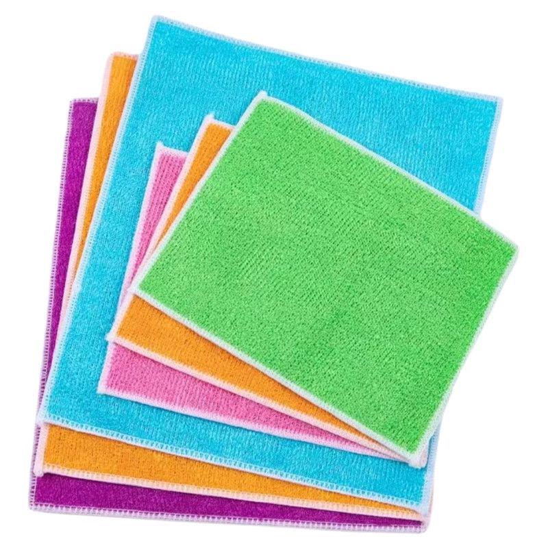 Thick Non-Stick Bamboo Fiber Dishwashing Towel - Absorbent & Lint-Free