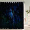 Night Forest Animal Owl Printed Shower Curtain Washable Curtain With Hook Bathroom Decorative Curtain 3D Shower Curtains 180*200
