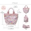 Sanrio Character Liberty Print Tote Small Mini A5 Lunch Floral Made in Japan Melody Melodies Party Bag, Size, Self-Standing, Tote, Size, Bag, Stylish,
