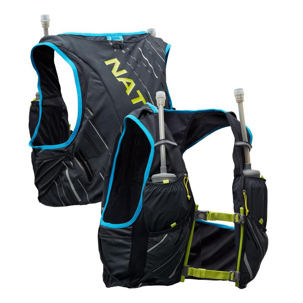 NATHAN Trinkweste Rucksack Pinnacle Serie (Herren) NS40260J Pinnacle 4L JP Schwarz Limette Hydration separat erhältlich XS Trailrunning Laufen