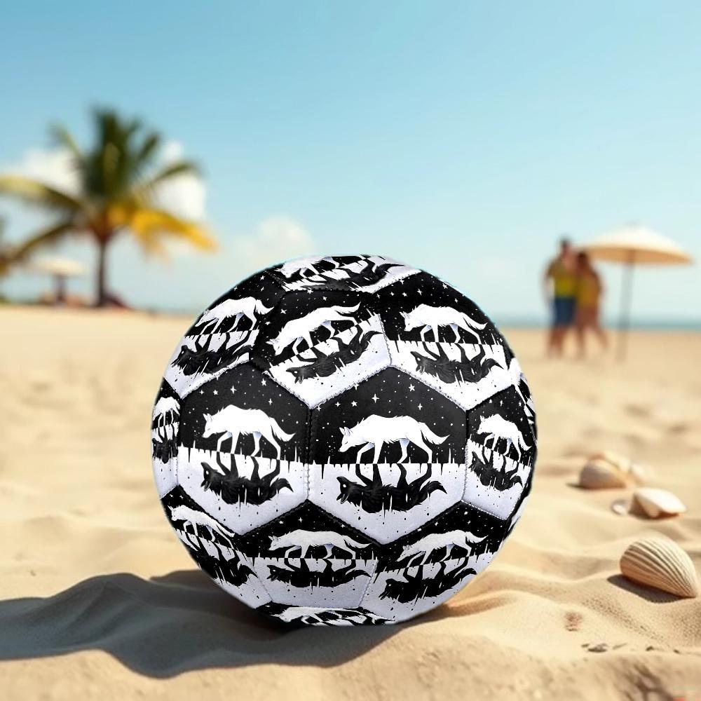 1pc Wolf Reflection Night Sky Size 5 Soccer Ball Professional Match Training Football Indoor &Outdoor Sports Ball Lightweight Durable c6522
