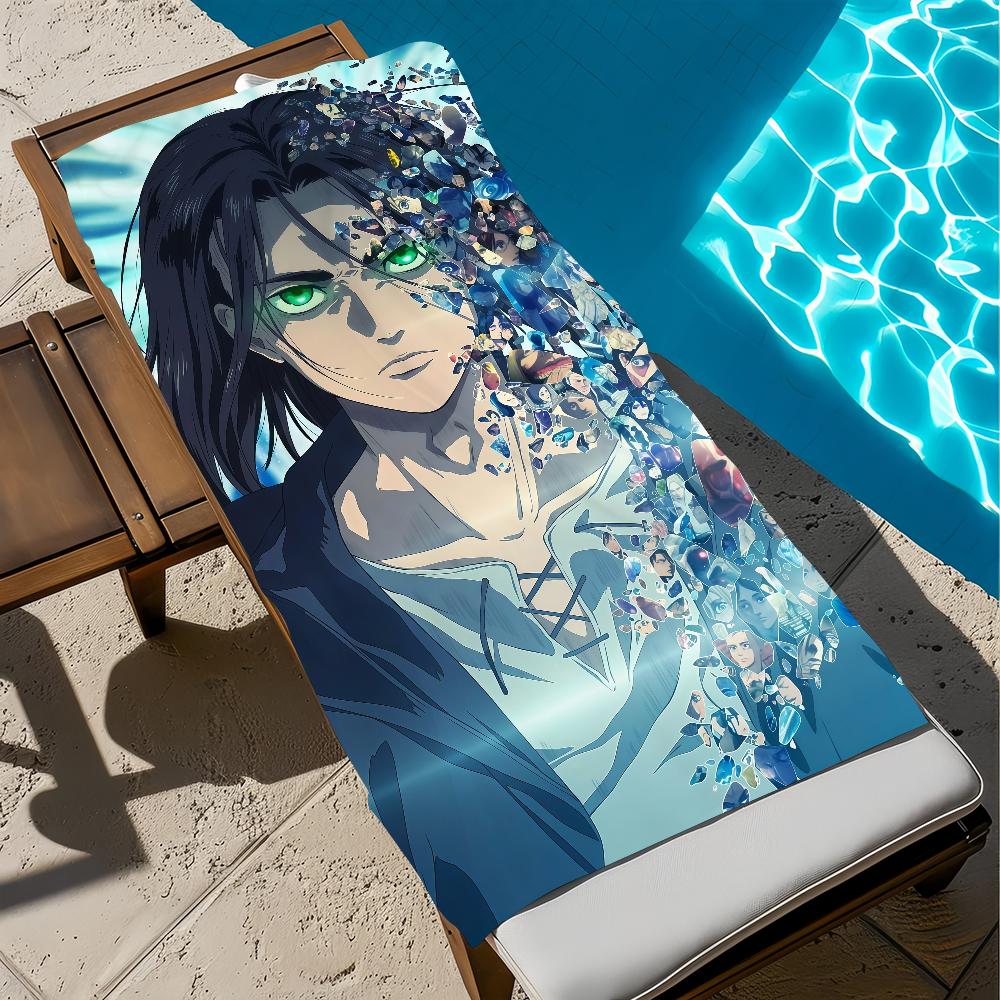 A-Attack On Anime Towel Large Quick-Drying T-titans Microfiber soft Beach Towel for Travel Fitness Sauna Bathing Camping