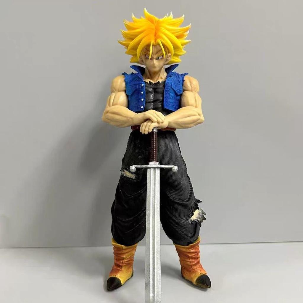 25cm/9.84in Anime Dragon Ball Z Trunks Figure Future Trunks Action Figures MPVC Statue Collection Model Toys for Children Gifts