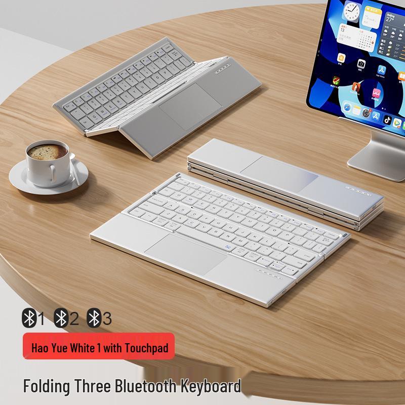 SANWA Wireless Bluetooth Foldable Touch Keyboard: Ultra-Thin & Lightweight, Universal Compatibility with iPad, Tablet, Phone, Computer