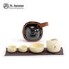 Nanshan Xiansheng Portable Gilded Ceramic Travel Tea Set (One Pot, Two Cups)