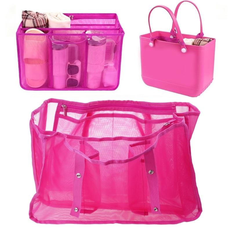 Beach Bag Organizer for Beach Bag Accessories Inserts Beach Toted Bags Insert for Organizing Mesh Insert Divider Pouch