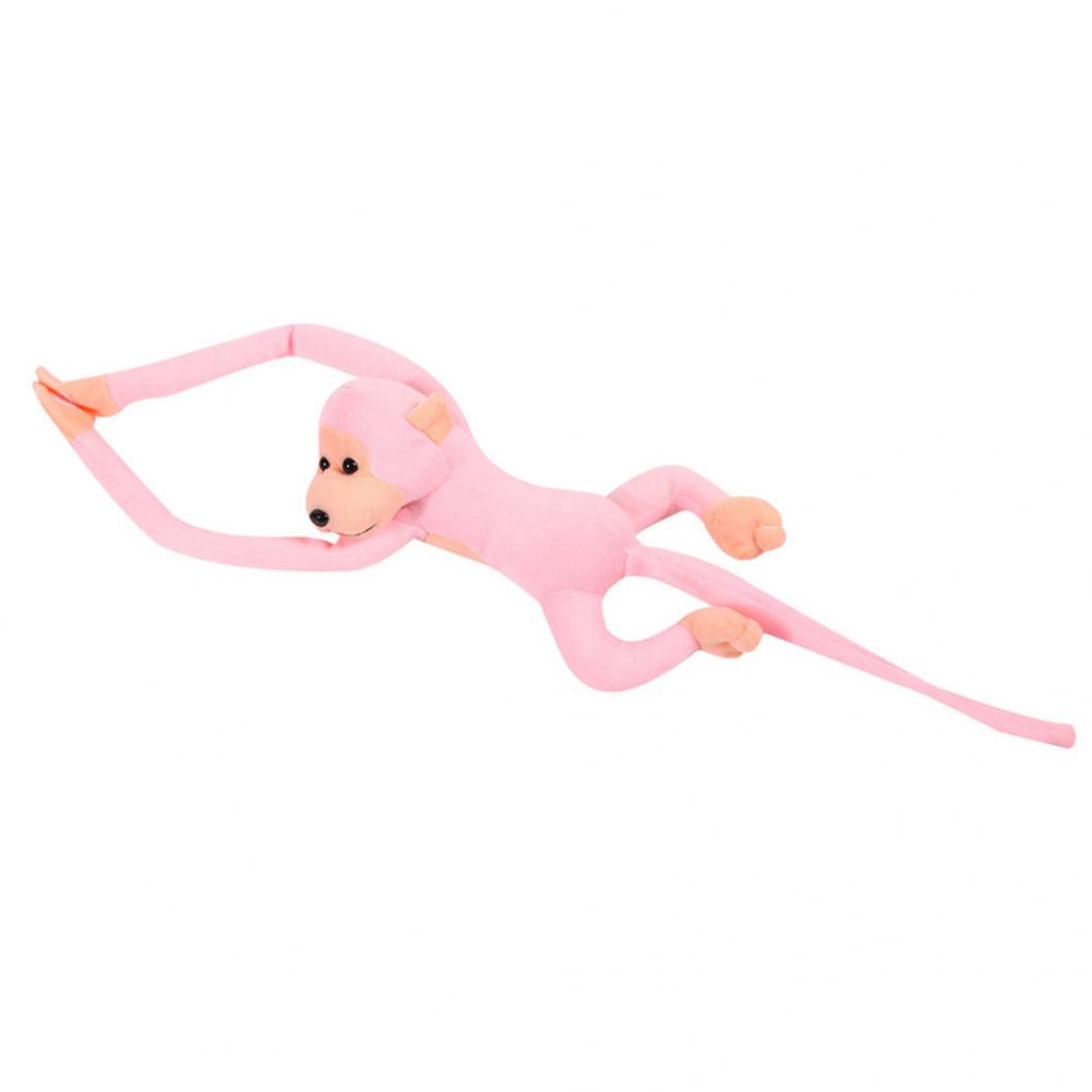 

Чучело животных, милая длинная рука, хвост, обезьяна, плюшевая игрушка, талисман, декор для комнаты розовый