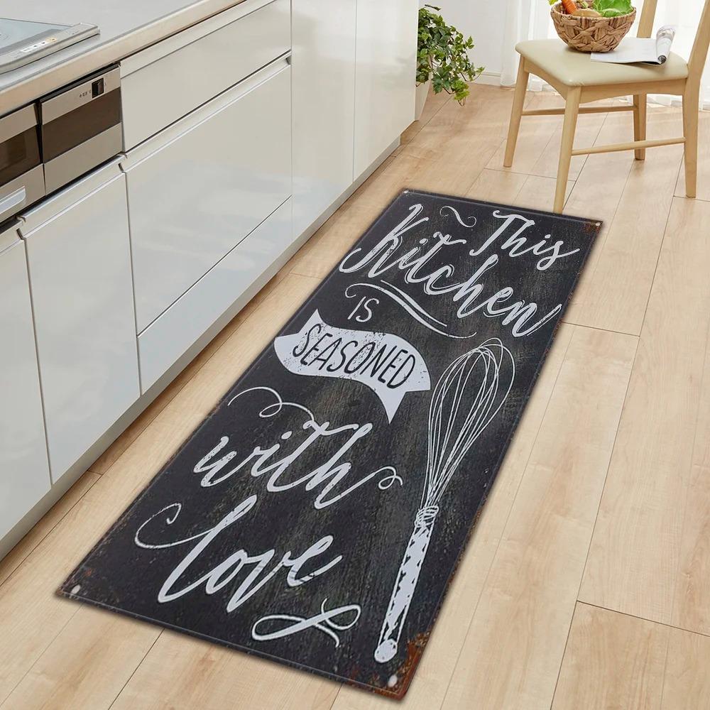 Tableware Pattern Home Kitchen Floor Mat Door Decoration Floor Mat