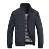 Mens Casual Bomber Jacket Lightweight Zipper Front Solid Color Slim Fit Outerwear
