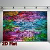 2D Colorful Graffiti Brick Backdrop Photography Background Banner