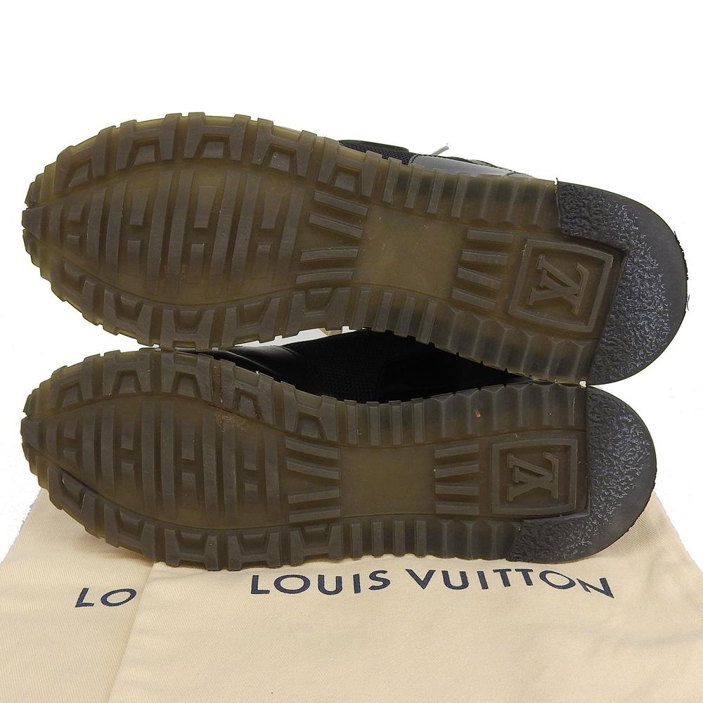 LOUIS VUITTON Excellent condition Run Away sneakers, women's shoes, black, size 37 1/2 shoes 37.5 blackUsed