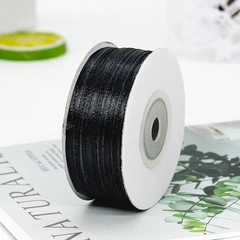 100yards 3MM Double Sided Satin Ribbon DIY Handmade Gift Wrapping Christmas Wedding Decorations Clothing Accessories Ribbons