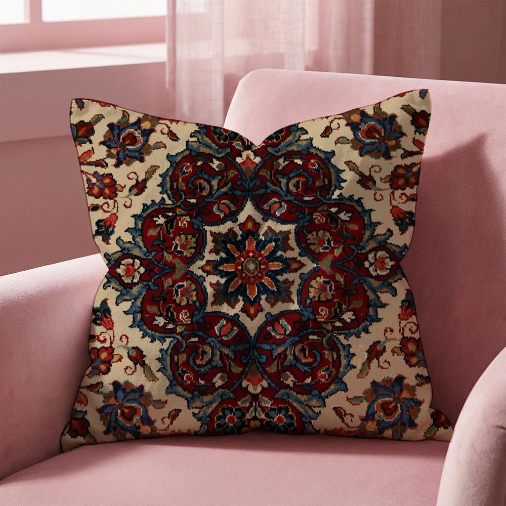 Persian Pattern Cushion Cover MultiScene Pillow Cover for Home  Car  Reversible Soft  Durable for Daily Use