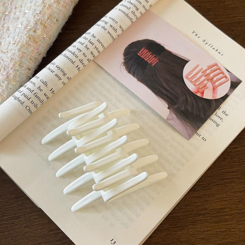 Vintage Cross Comb Hair Claws for Women Girls Fashion Acrylic Solid Color Double Side Comb Clamp Tooth Hairpin Hair Accessoriees