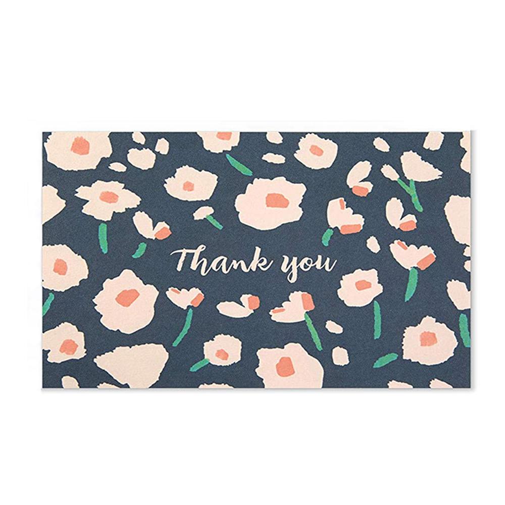 30 Stück Blattblumen Dankeskarten mit Umschlagaufklebern Einladungen Innen leer Grußkarten Postkarten Geschenkkarten 9X5,4cm
