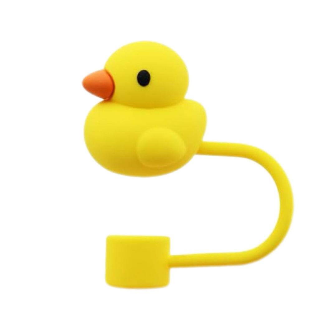 5/1pcs 10mm Cartoon 3D Animals Straw Cover Cap For Water Bottle Drinking Dust Cap Leak-Proof Straw Tips Cover