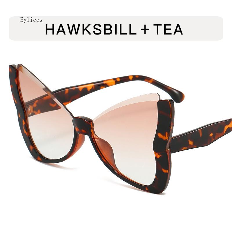 Vintage Butterfly Sunglasses Women Rimless Dragonfly Wing Sunglasses Ocean Lens Gradient Lens Eyewear Personal Glasses Party Sup