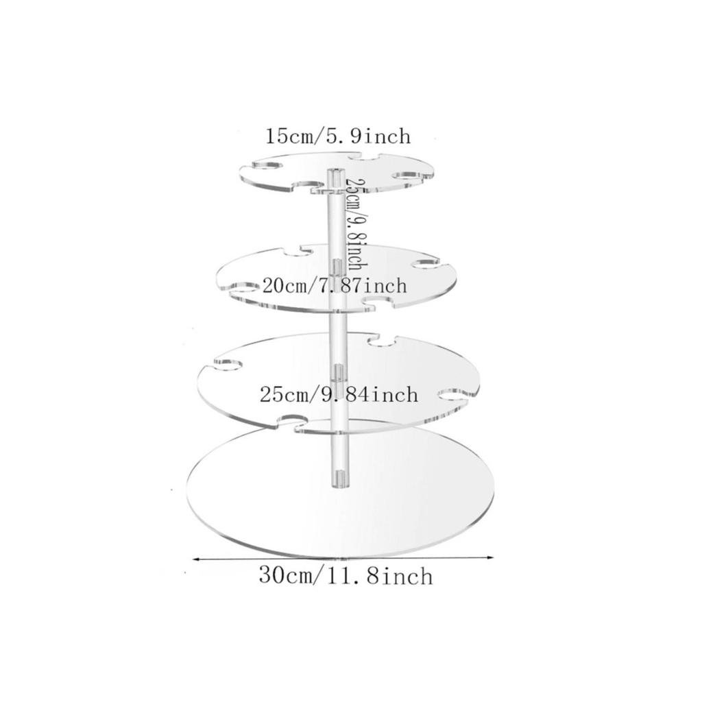 Transparent Countertop Wine Glass Holder Detachable Tiered Stemware