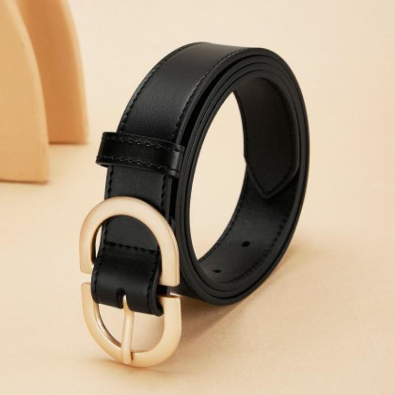 Genuine Leather Belt Trendy Versatile Belt Letter Pin Buckle Jeans High End Belt Women