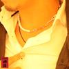Pearl Necklace Pearl Chain Unisex Casual Stylish Date Handsome Genderless Pearl 45cm 50cm [Sakiya] Men's Men's (45)