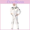New Astronaut Children's Spacesuit Costume For Halloween Full Sleeve Luxury Bodysuit With Silver Highlights