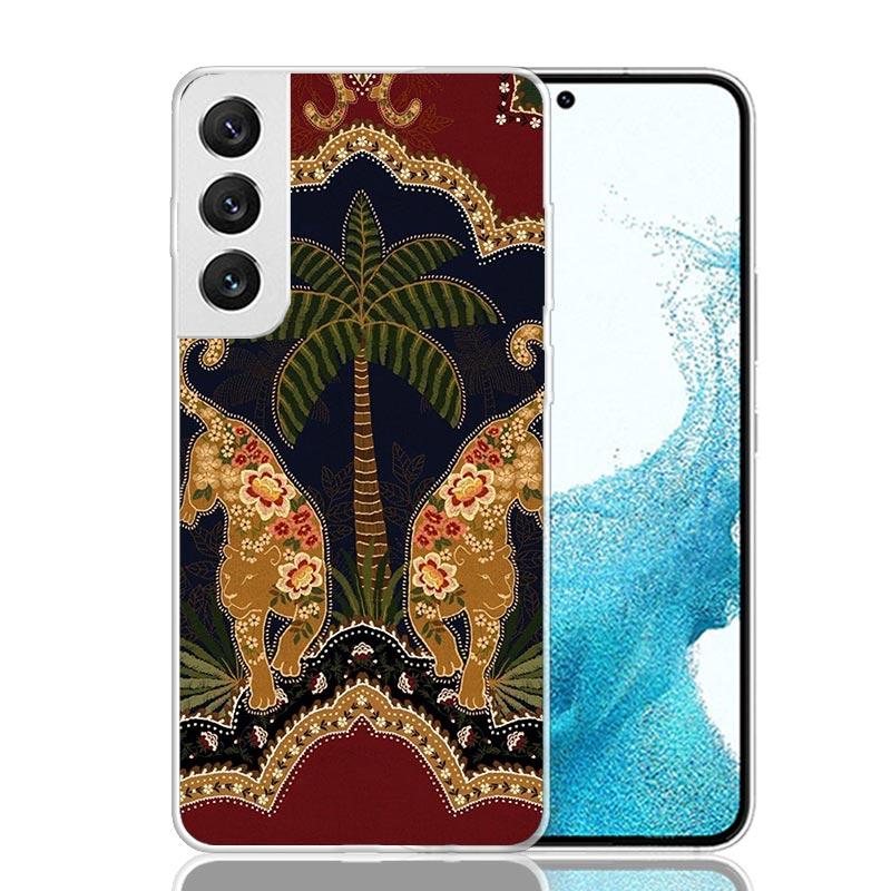 

African Style Fabric Pattern Phone Case For Samsung Galaxy S26 S25 Edge S24 S23 FE S22 Ultra S21 Plus S20 + Fundas Cover Coque G Samsung S25