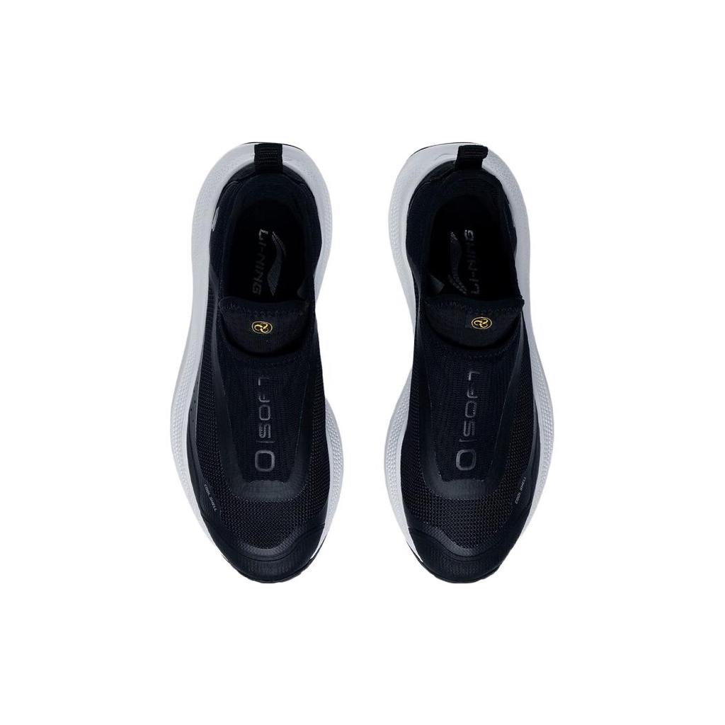 Li Ning SOFT GO Reflective Slip Resistant, Abrasion Resistant, Breathable Low top Casual Shoes Women's Black AGLT106-2