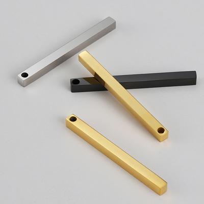 No Fade 5pcs Stainless Steel High Quality Long Club Geometric Bar Charms Pendant Necklaces Stick Pendants DIY Jewelry Making