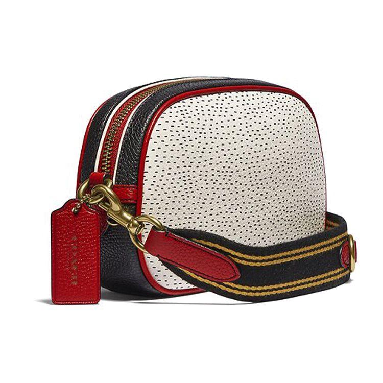 Coach Disney Mickey Mouse Collaboration Cartoon Print Pebble Leather Shoulder Bag Camera Bag Women Bags Black C1142-B4CAH