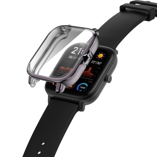 Watch Case Anti-scratch Electroplating TPU Smart Watch Full Protector Cover Shell for Amazfit GTS 3