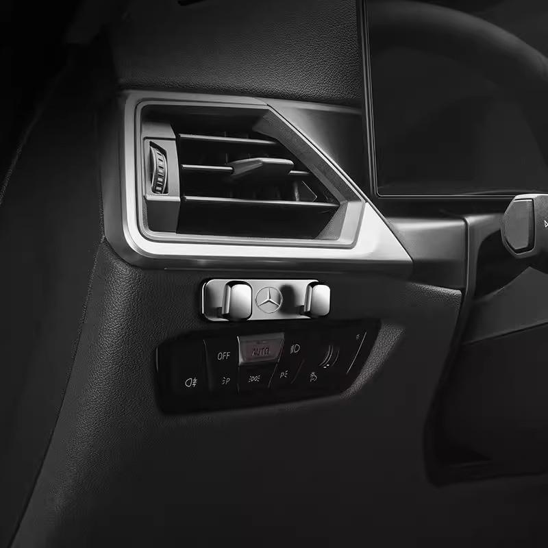 GLC GLB 1Pcs Car Badge Interior Simple Small Metal Hook Sticker For Mercedes Benz AMG W177 W176 X166 X167 C257 C218 X253 C118 C