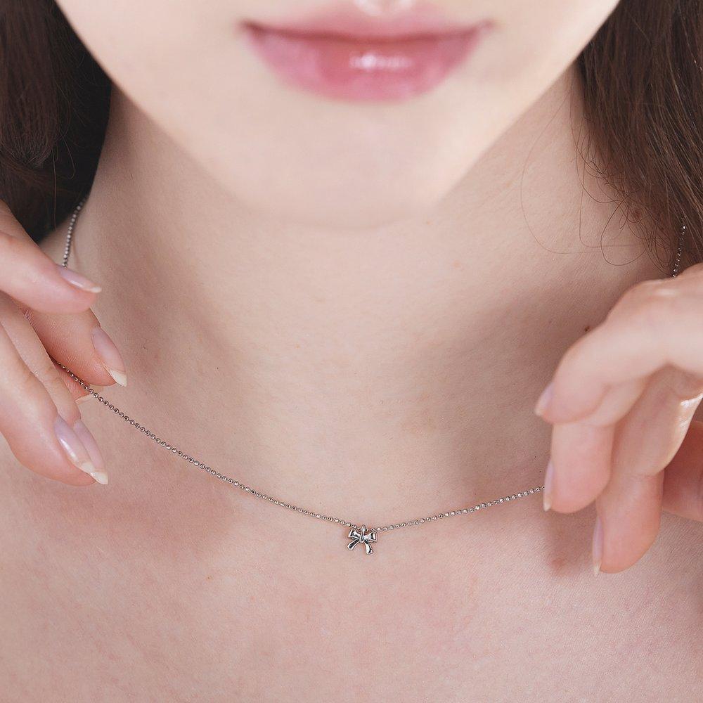 [Ribbon Necklace] Merry Bow Necklace