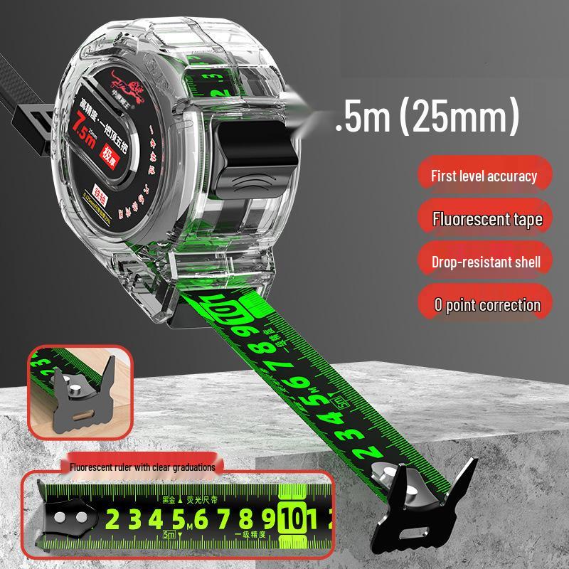 Zhongyuan Lion King Tape Measure Set: 5m stainless steel, 3m rustproof, 7.5m coil ruler, 10m box ruler.