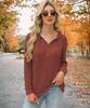 2025 Autumn/Winter Women's Solid Color Ribbed Knit Hoodie Sweater
