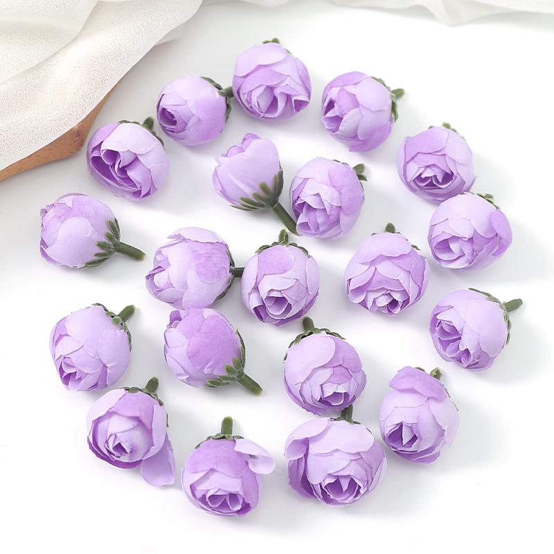 10/20/50Pcs 3.5cm Rose Artificial Flowers Head Silk Fake Flower for Home Decor Party Wedding Decoration DIY Wreath Accessory
