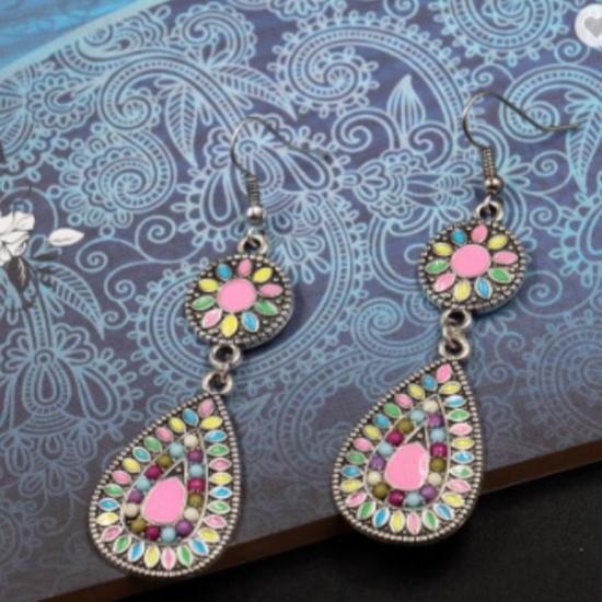 Water Droplets, Water Droplet Shaped earrings,Bohemian Style Retro Earrings, Geometric Earrings, Accessories