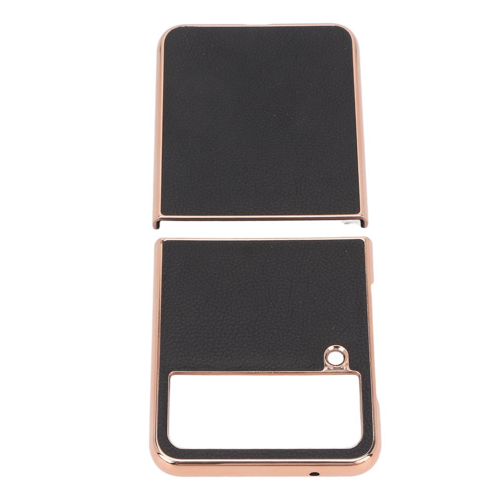 Folding Screen Phone Case Shockproof Leather Cellphone Protective Shell for Galaxy Z Flip4