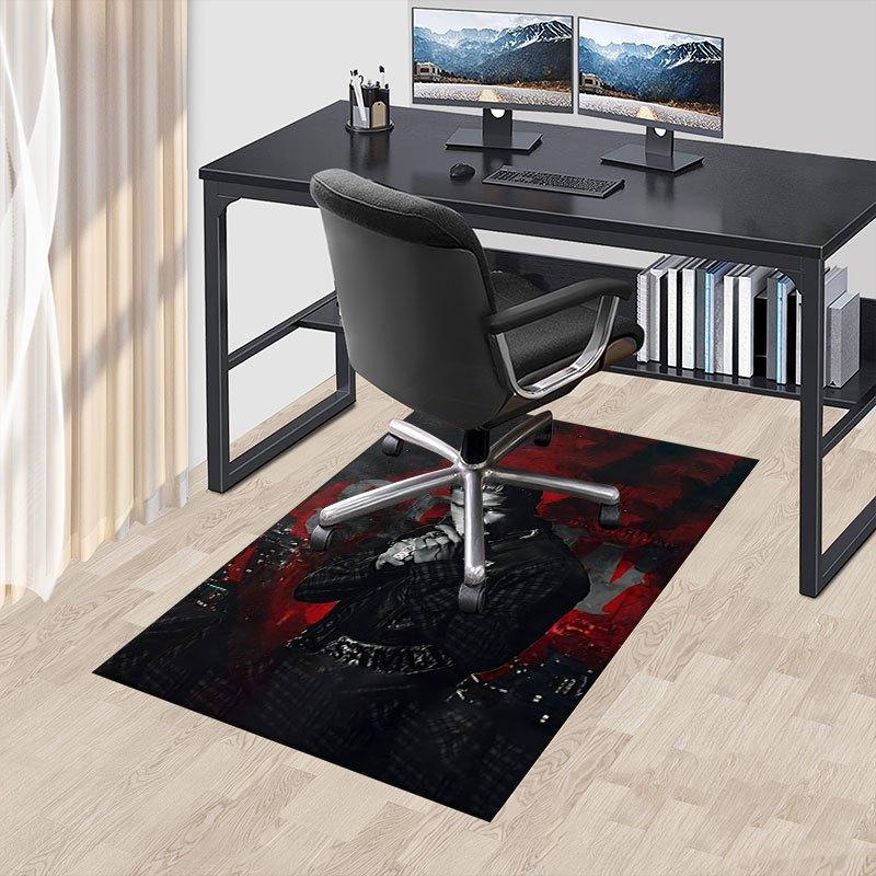 1pc Sons of Anarchy Themed Office Carpet Chair Mats - Durable Polyester Rug for Home Theater, Office, Dorm Room Decor - tA96