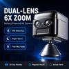OKAM PRO WIFI MINI Dual-Objektiv HD 10MP 6X ZOOM 4G SIM Kamera mit Zwei-Wege-Gespräch Nachtsicht PIR-Bewegung Wasserdichte Sicherheitskamera