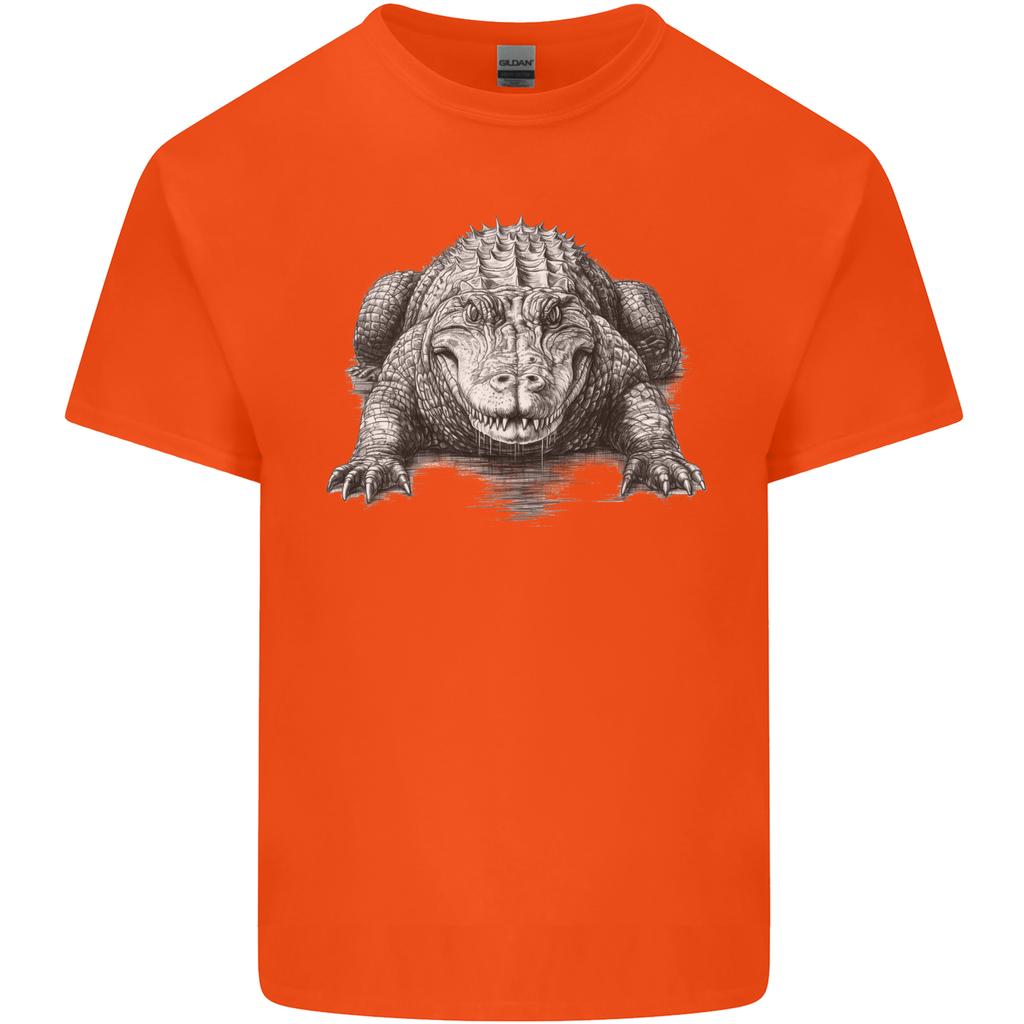 Alligator Drawing Crocodile Unisexs Light Cotton TShirt