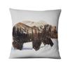 Scandinavian Cushion Decorative Pillow Throw  Winter Animal Digital Print Case