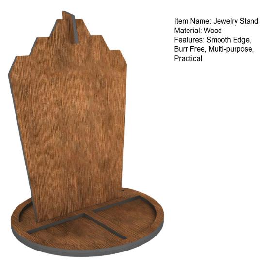 Schmuckständer aus Holz Kettenhalter Einfache Installation Mehrzweck Schmuck-Display-Rahmen Halsketten Ringe Organizer