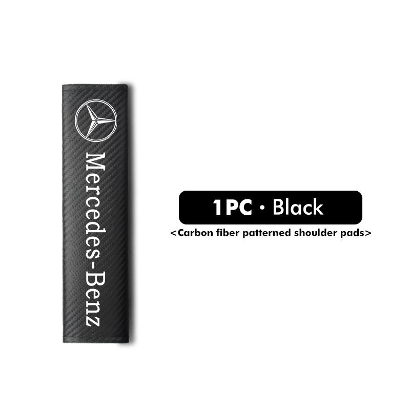 TWEK4 1/2PCS Carbon Fiber Car Seatbelt Shoulder Protector Cover Safety Belt Decoration For Benz AMG VIANO GLB GLC W108 W124 W126 W169