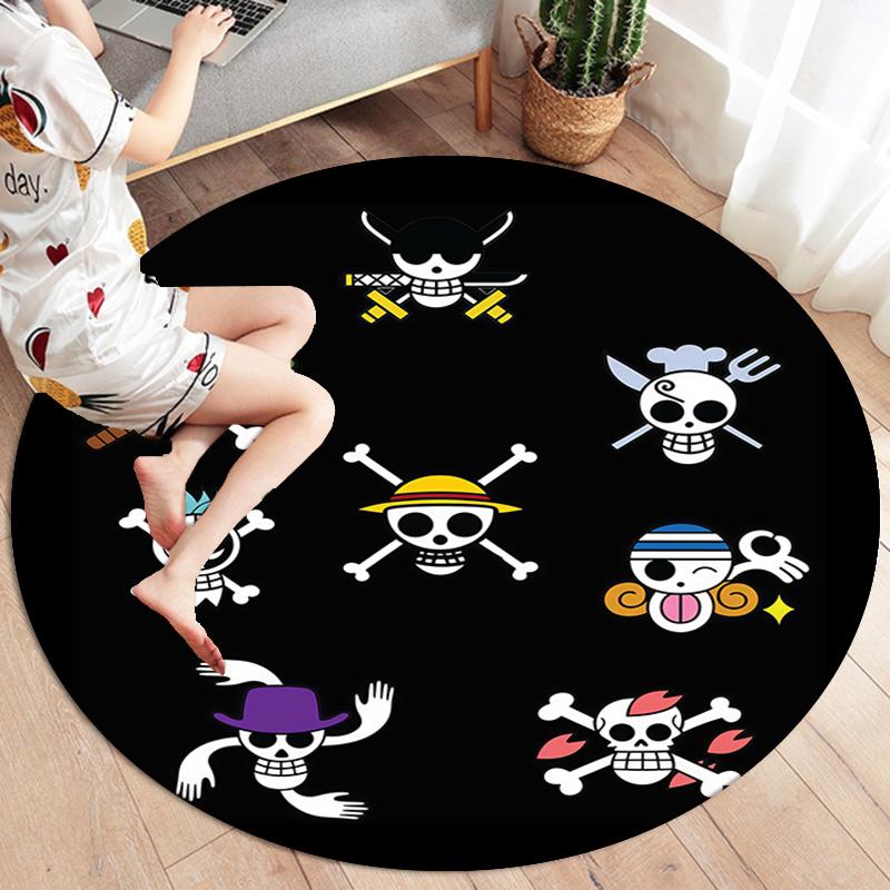 One Piece Round Area Rug Carpet Rug For Living Room Bedroom Sofa Playroom Decor Nonslip Floor Mat