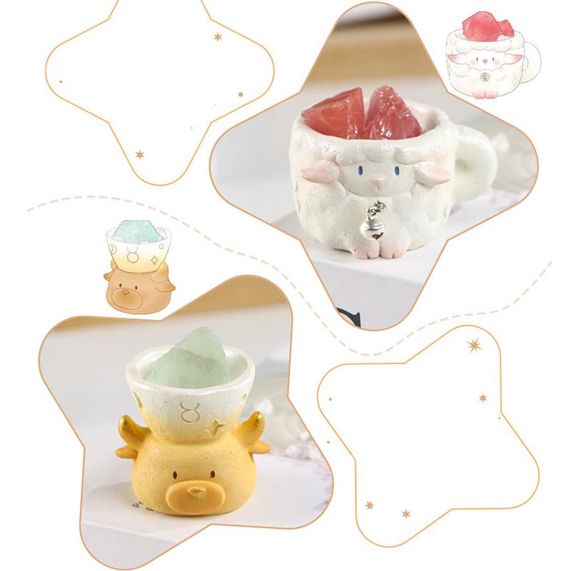 1 Stück Kreatives Rohstein Ornament Mystery Box Tierkreis Sternbild Serie Blind Box Tischdekoration Geschenk
