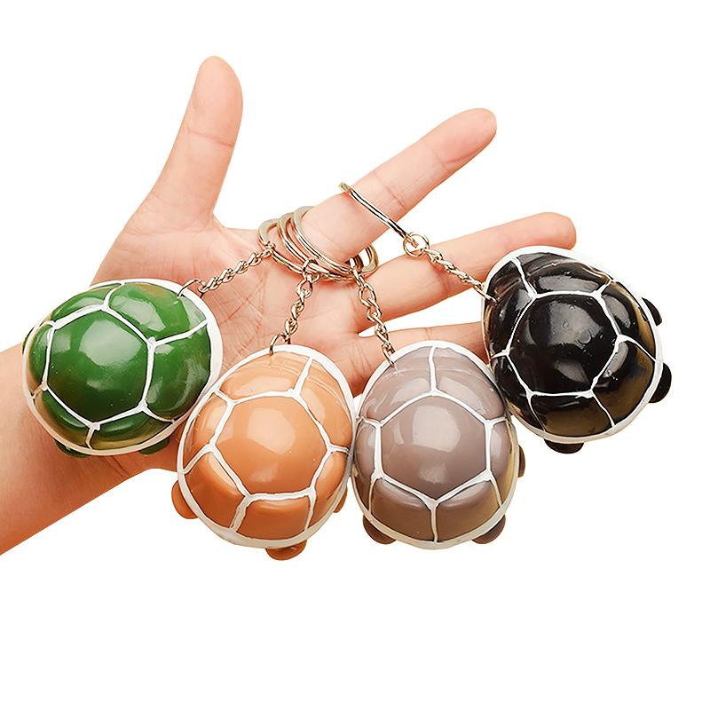 2 Stück Fidget Toy Schildkröten Schlüsselanhänger Quetschspielzeug Niedliche Schildkröte Teleskopkopf Cartoon Schildkröte Stressabbau Pops It Lustiges Geschenk