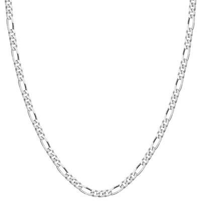 [Shinjuku Gin No Kura] Silver 925 Figaro Chain, Approx. 2.4mm Wide, 40-80cm (50cm) Long, Chain Necklace for Men and Women, Simple, Chain Only