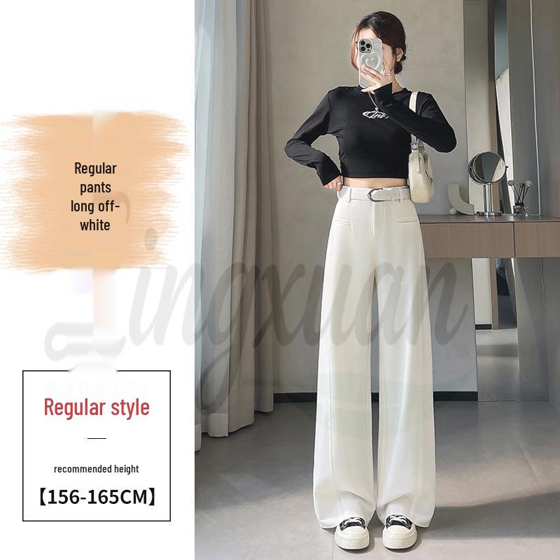 2026 Autumn/Winter Women s High-Waist Plus Velvet Sequin Wide-Leg Pants L