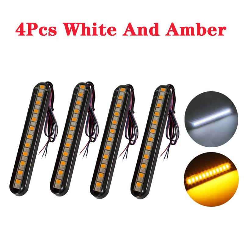 Motorcycle Turn Signal Light Flowing Water License Plate Light Rear Brake Stop Lamp 12V 24Led Moto Indicator For Honda CBR500R